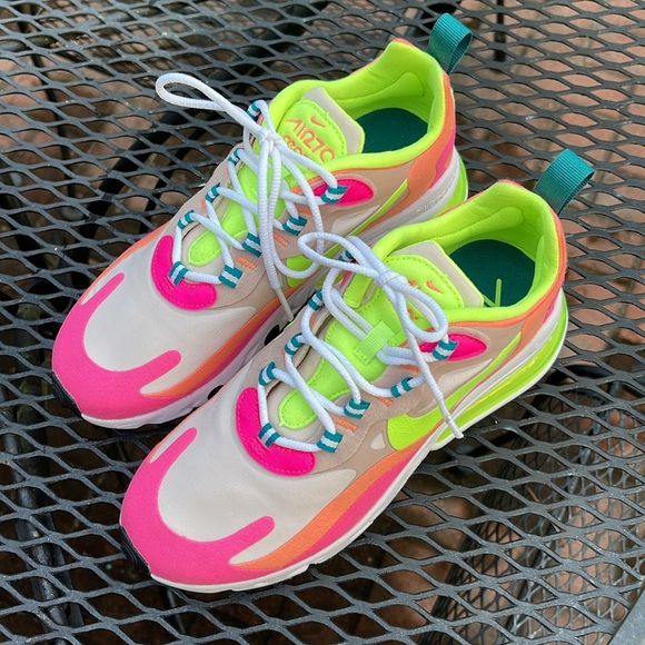 Nike Air Max 270 React Pink Volt Multi DC1863-600 Women's Size 6 - Picture 2 of 16